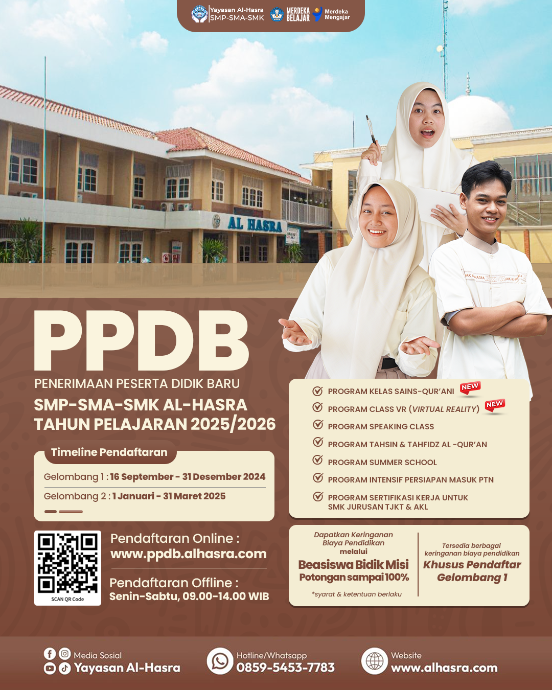 PPDB SMP AL-HASRA TAHUN 2025/2026 SUDAH DIBUKA!