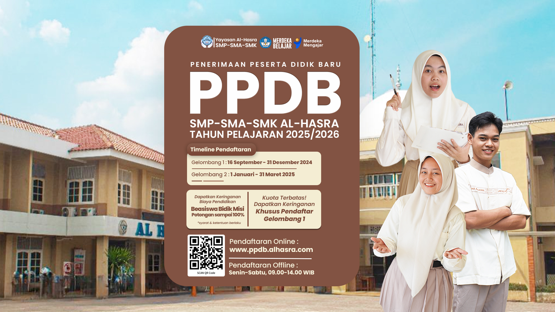 PPDB SMP Al-Hasra Tahun Pelajaran 2025/2026 Gelombang 1 Sudah Dibuka!