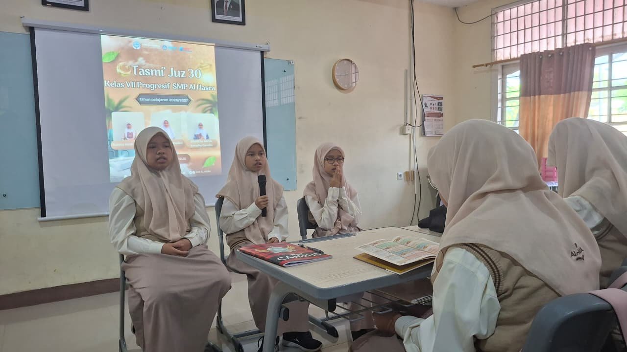 Tasmi’ Juz 30 Perdana Kelas 7 Progresif SMP Al Hasra: Menguatkan Hafalan dan Menumbuhkan Semangat Al-Qur’an